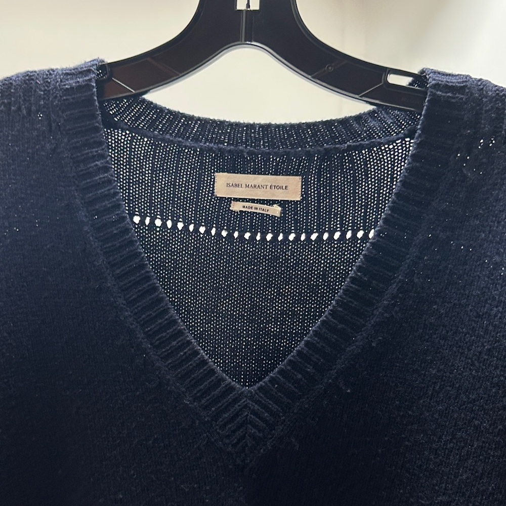 Isabel Marant Beautiful simple deep V wool and cashmere oversized sweater